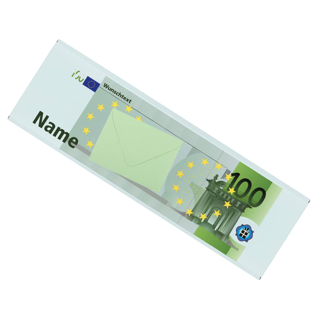 XL- Euro Schokolade mit Geldumschlag und persönlichem Text und Name
