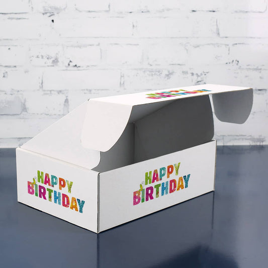 Happy Birthday - Geschenkverpackung zum Geburtstag mit Name und Alter