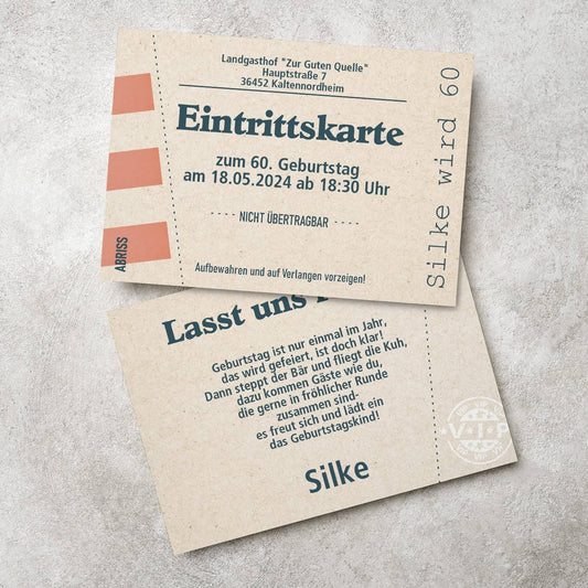 Mit allen wichtigen Informationen & Text nach Wunsch personalisiert