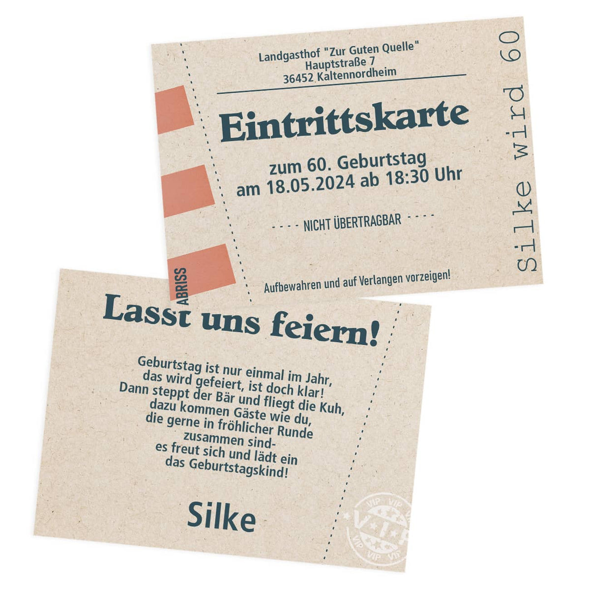Personalisierte Einladungskarte zum Geburtstag