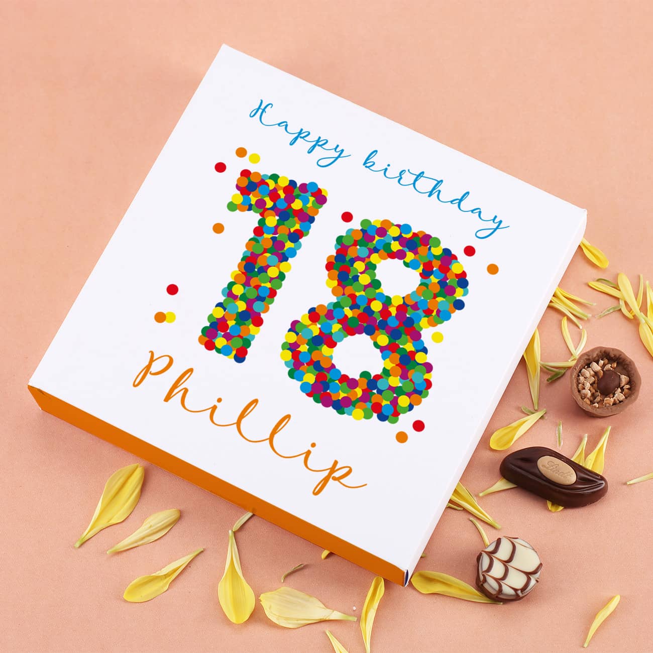 Pralinen zum 18. Geburtstag