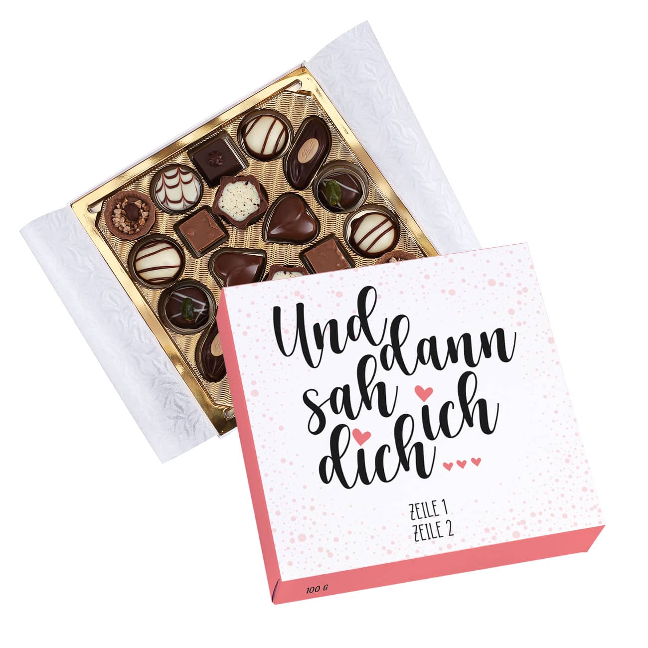 Und dann sah ich dich ... Lindt Pralinen für Verliebte
