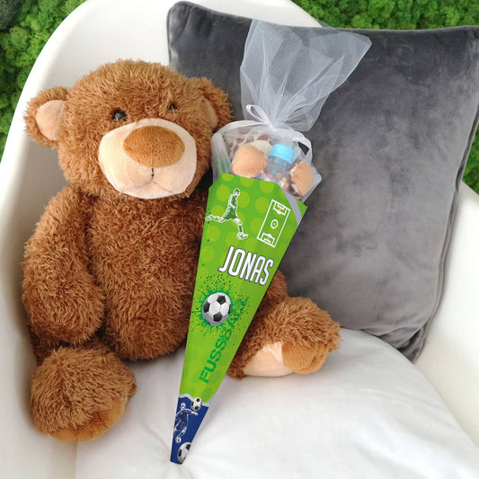 Fußballer Zuckertüte in klein mit Name