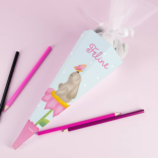 Häschen Geschwistertüte mit Name