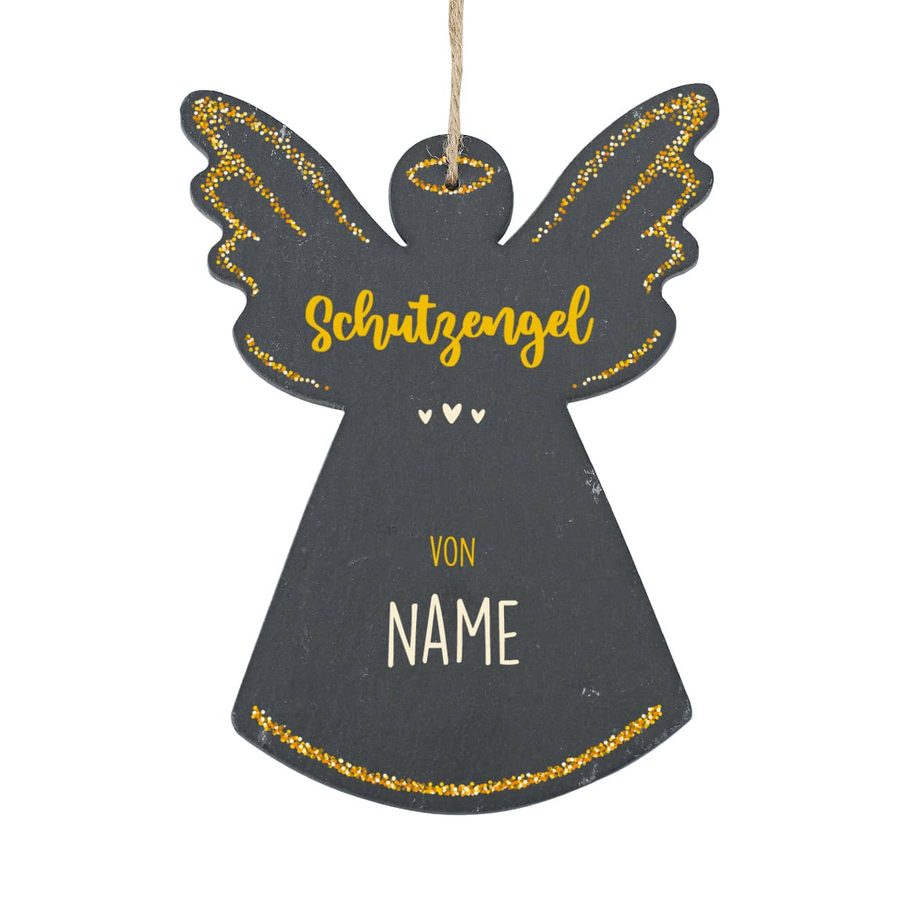 Schutzengel aus Schiefer mit Wunschname