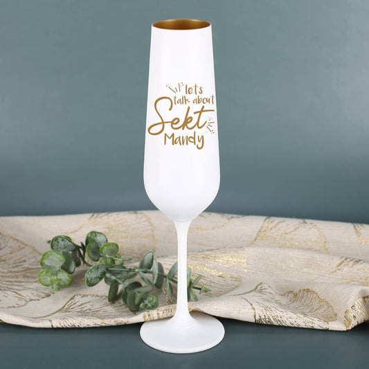 Sektglas "Let's talk about Sekt" mit Namengravur