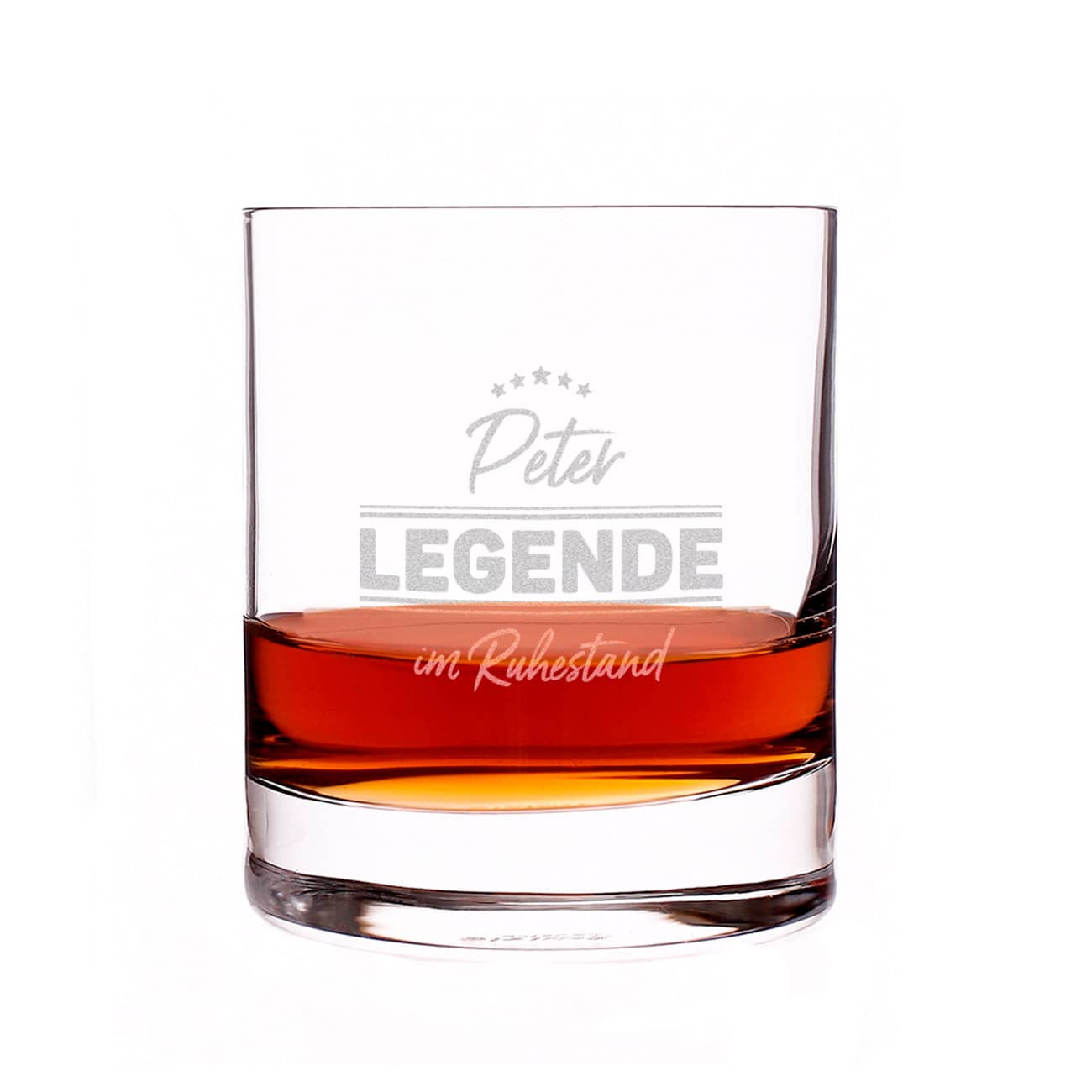 Legende im Ruhestand - graviertes Whiskyglas Abschiedsgeschenk
