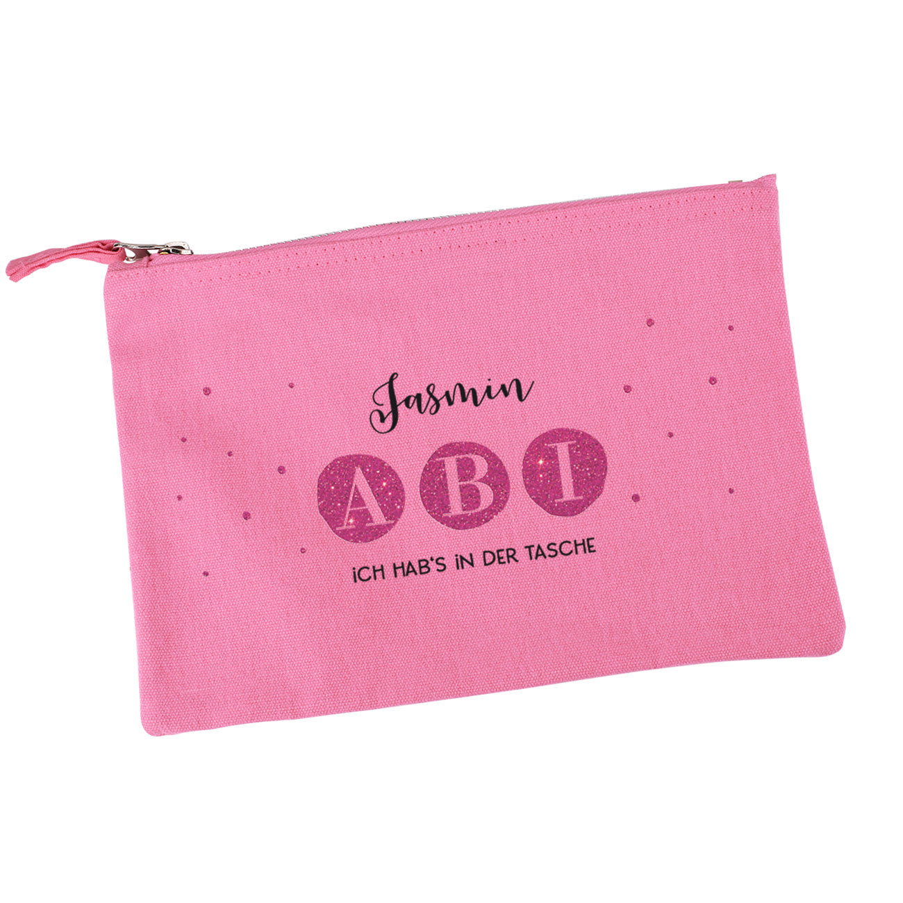 ABI Beautycase in Pink mit Name & Wunschtext - 2 Größen auswählbar