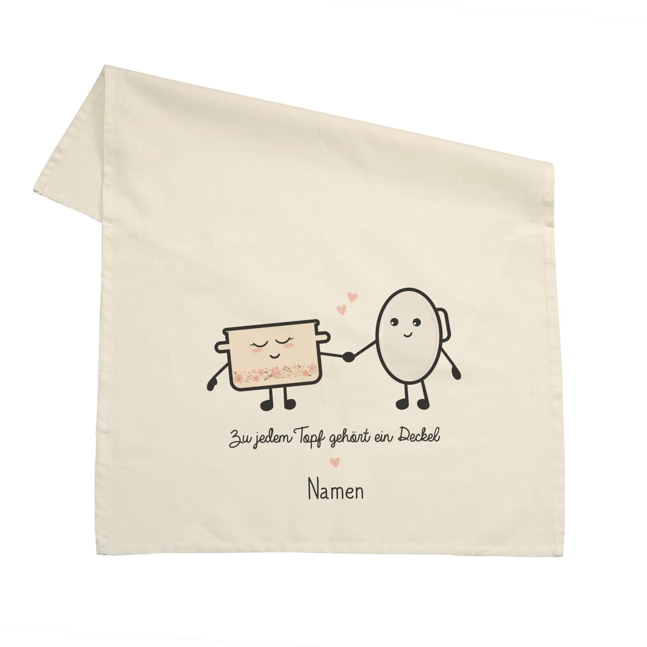 Geschirrtuch mit Namensaufdruck