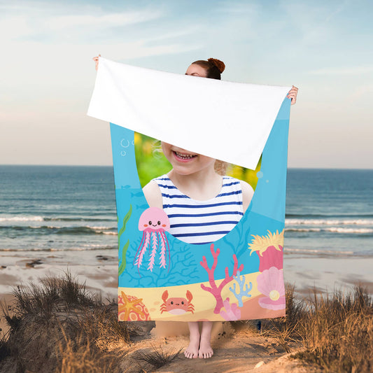 Handtuch mit Unterwasserwelt und Foto in 3 Größen