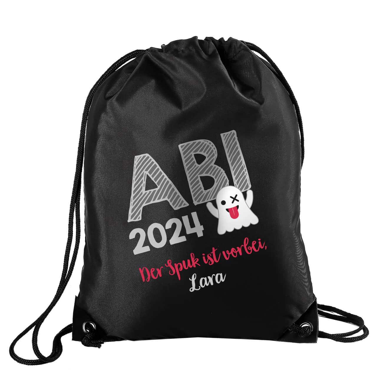 Turnbeutel zum Abitur mit lustigem Spruch, dem Jahr Ihrer Wahl und Ihrem Wunschnamen