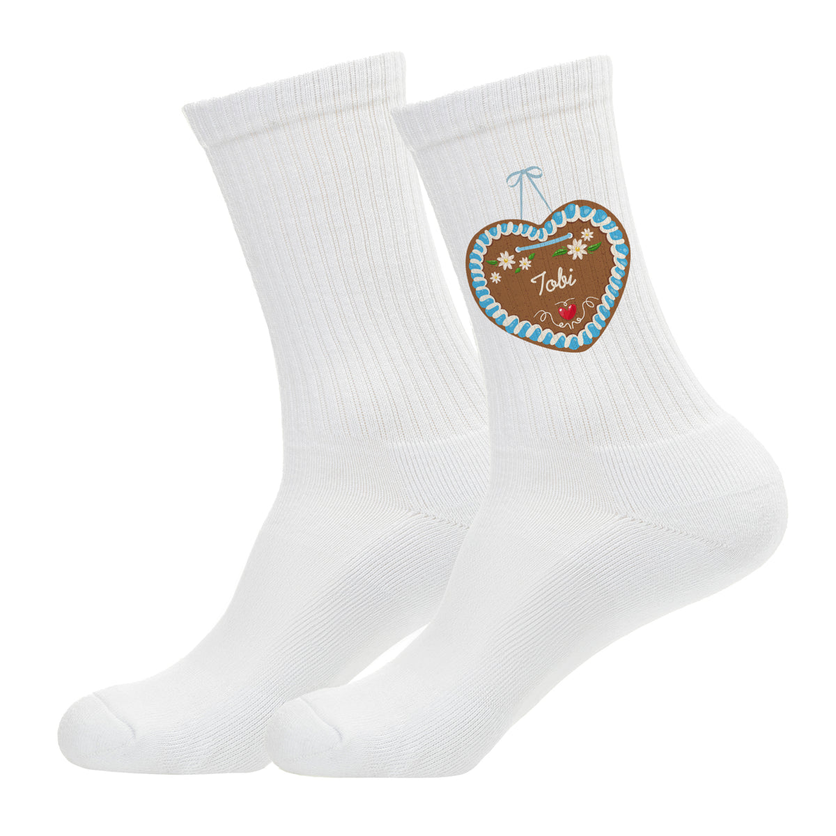 Socken mit Lebkuchenherz & Name personalisiert | Volksfest Socken als Geschenk für Frauen & Männer