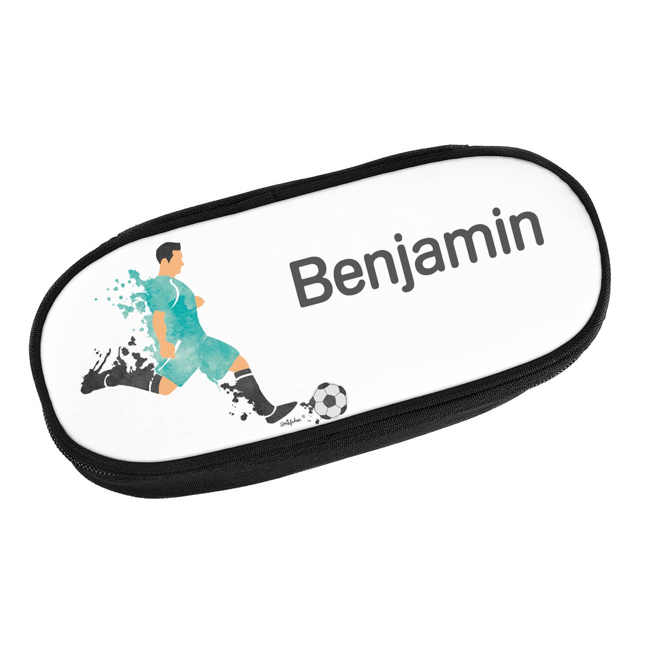 Fußballer Stiftebox mit Namensaufdruck