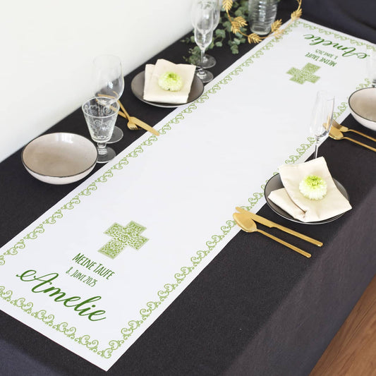 Tischläufer zur Kommunion, Konfirmation oder Taufe - 4 Farben