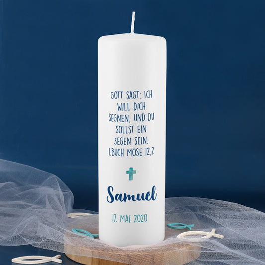 Konfirmationskerze für Jungen