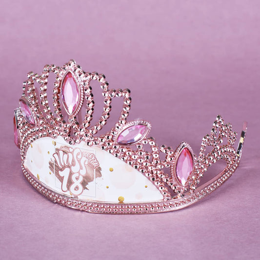 Diadem in Rosa für "Miss 18" zum Geburtstag