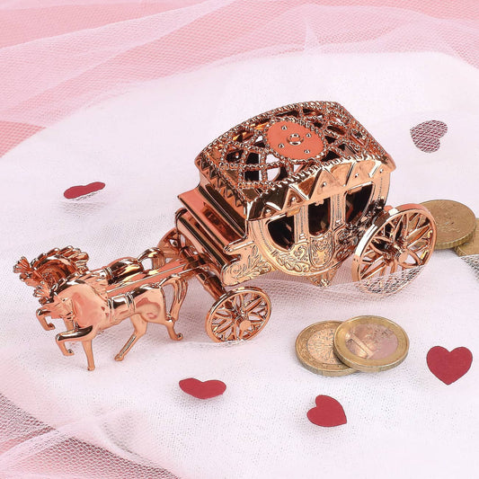 Kutsche - Roségold für Geldgeschenke