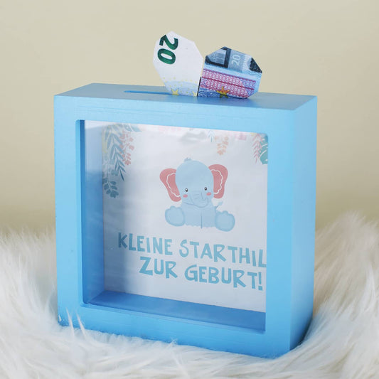 Geldgeschenke zur Geburt mit Spardose überreichen