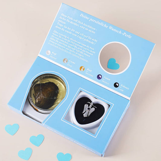 Kette mit Schutzengelanhänger und persönlicher Wunschperle