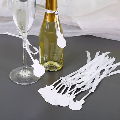 12er-Set Tischkarten-Anhänger im Gitarren-Design 