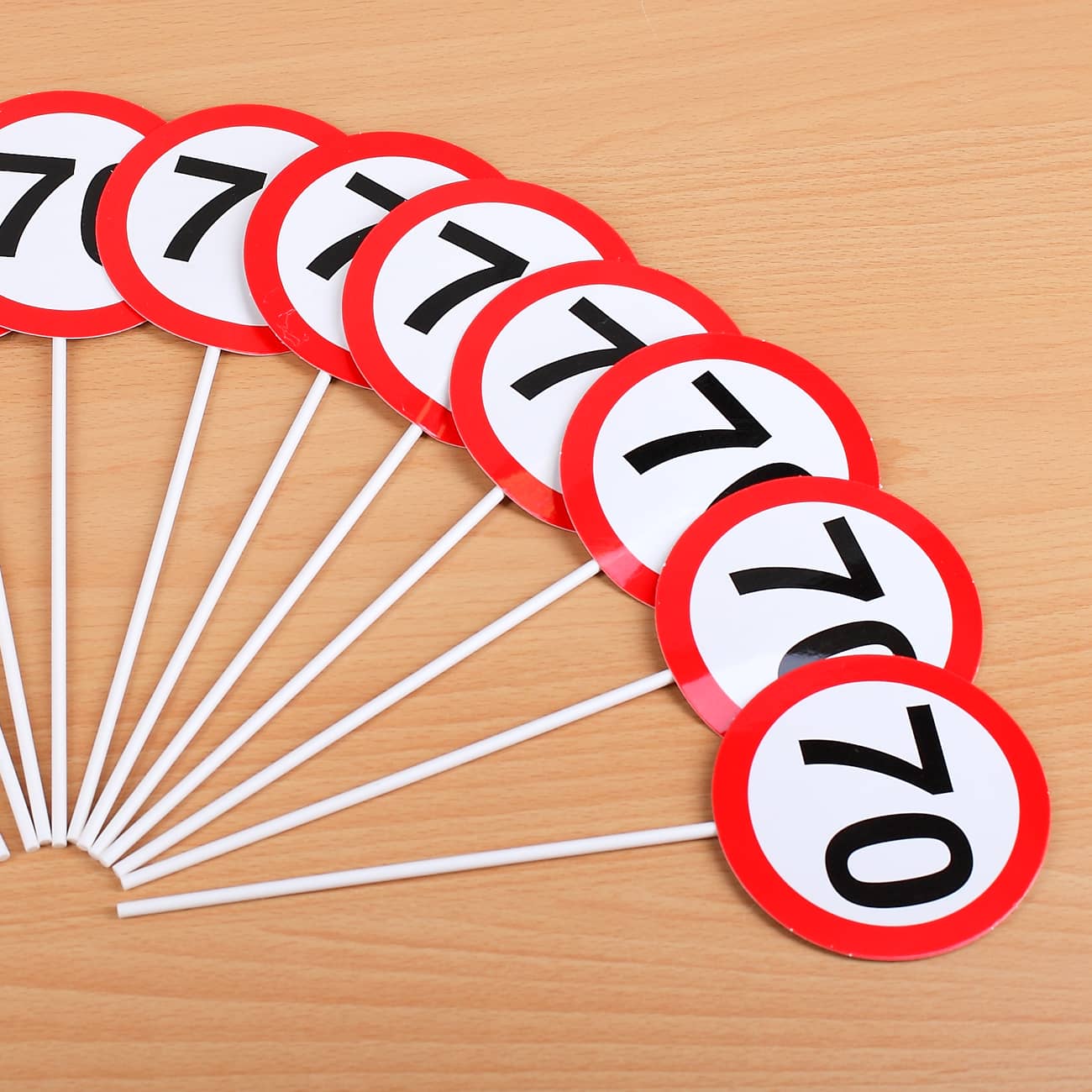 12er Set Mini Schilder zum 70. Geburtstag