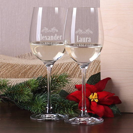 Weingläser mit Gravur