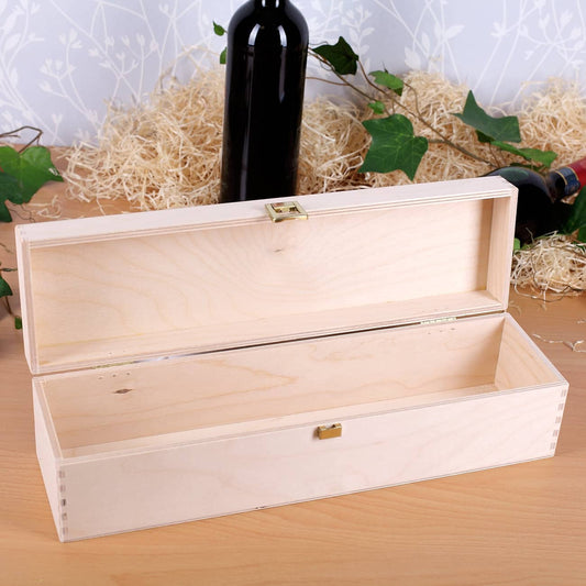  Weinverpackung aus Holz mit Vielen Dank Gravur