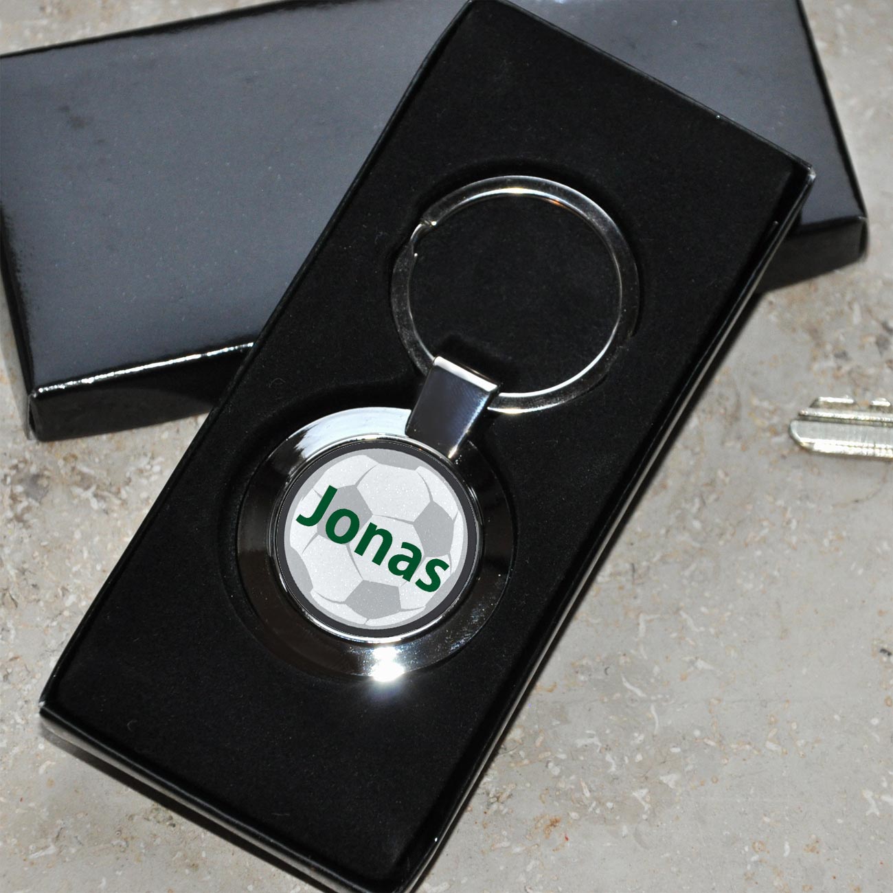 Schlüsselanhänger Fußball mit Name