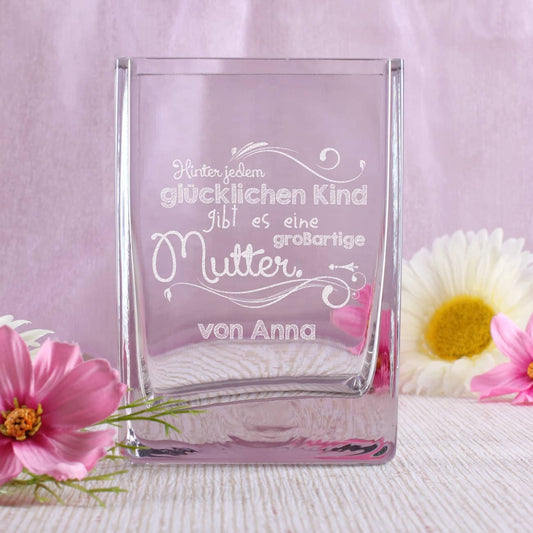 Vase mit persönlicher Gravur zum Muttertag