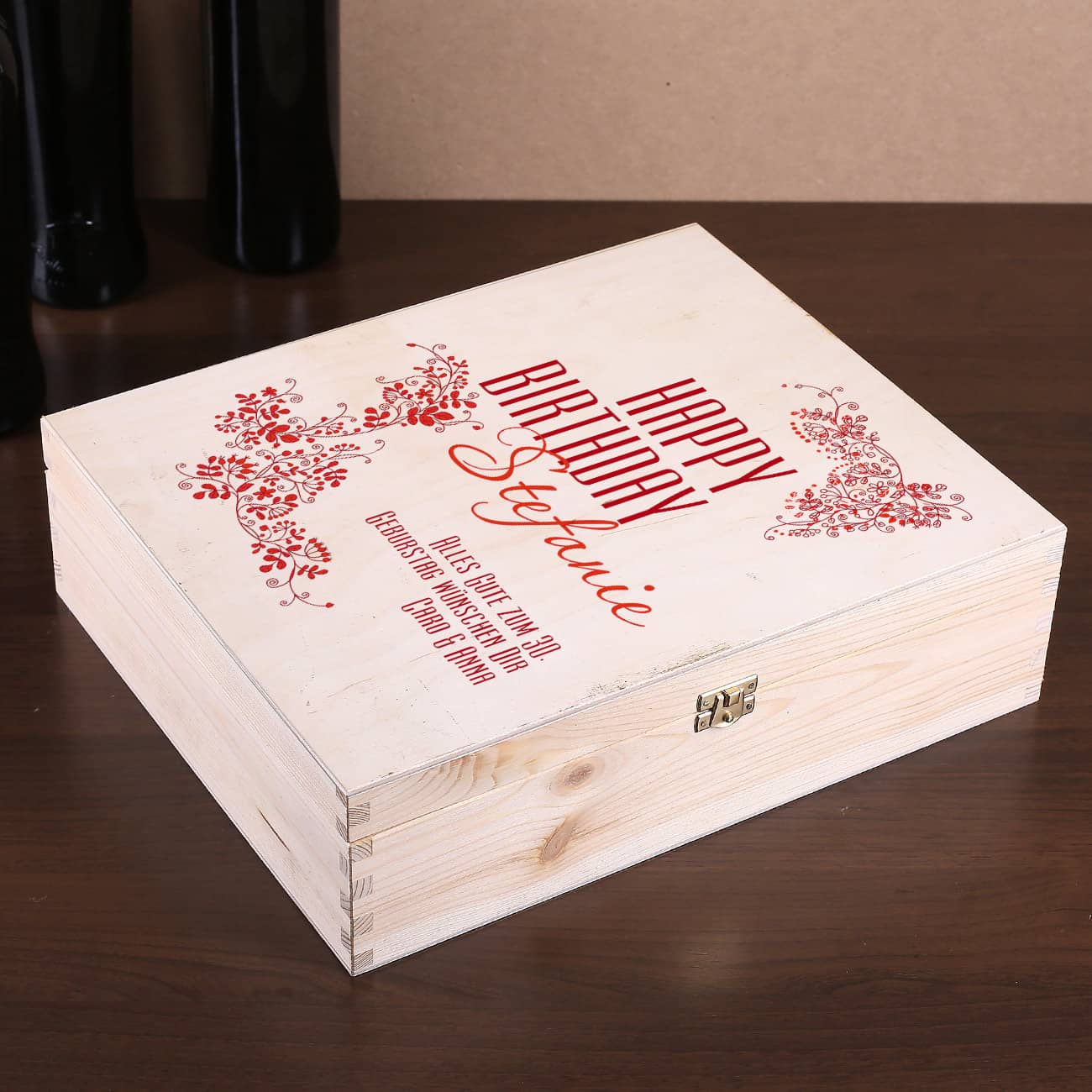 Happy Birthday Geschenkverpackung Holzkiste