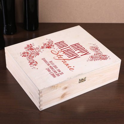 Happy Birthday Geschenkverpackung Holzkiste