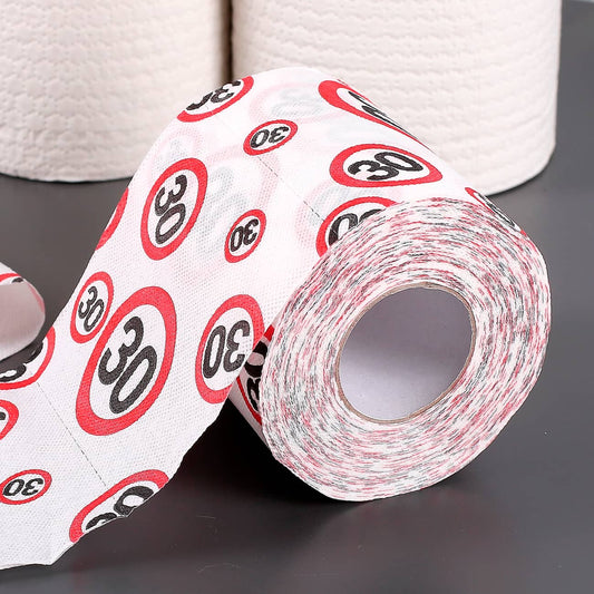 jedes Blatt mit Verkehrsschildern bedruckt