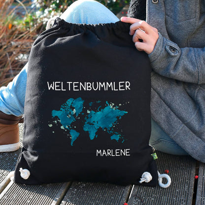 Weltenbummler Sportbeutel Jute 