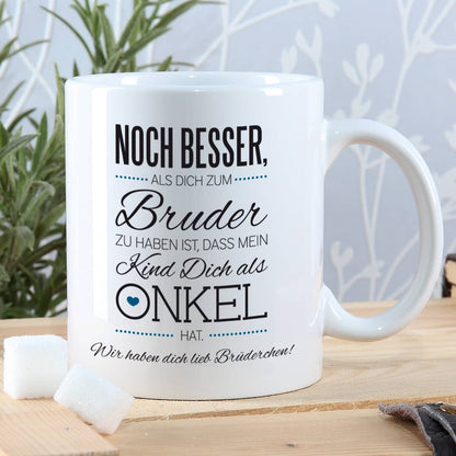 Tasse mit Widmung und Spruch für den besten Onkel