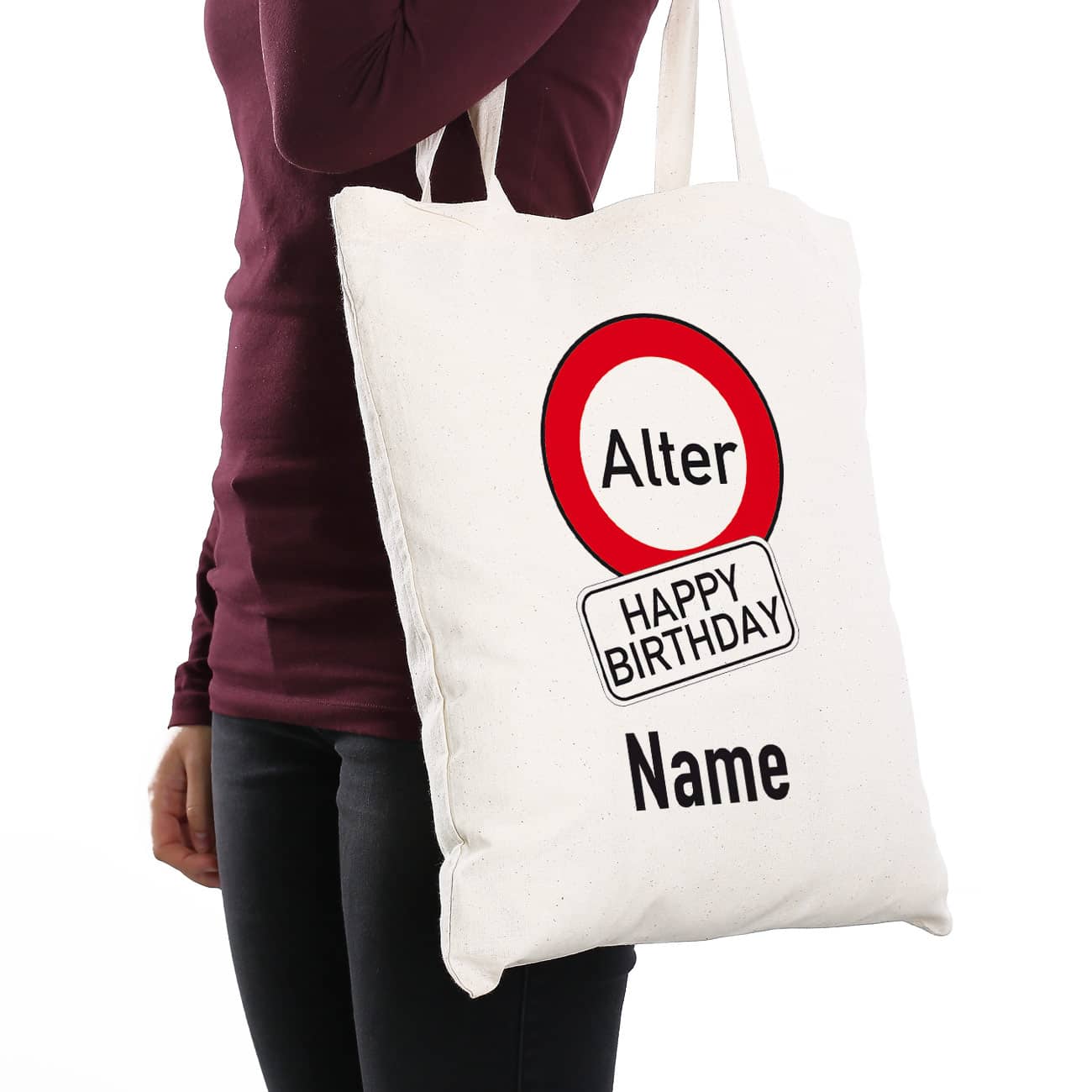 Achtung Alter Verkehrszeichen Beutel zum Geburtstag