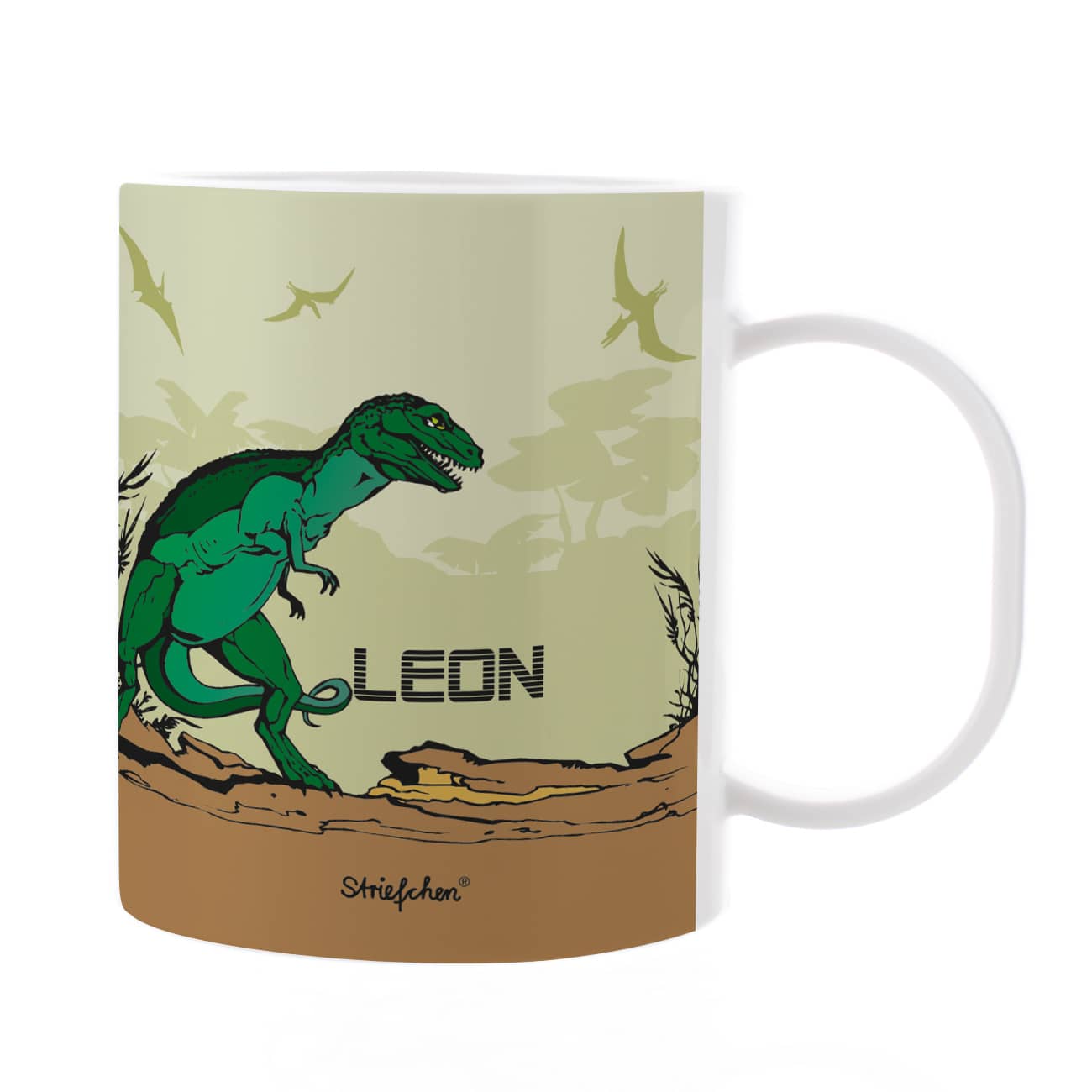 Namenstasse Dinosaurier für Kinder