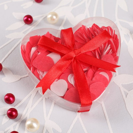 Badekonfetti Herzen in Rot und Weiß