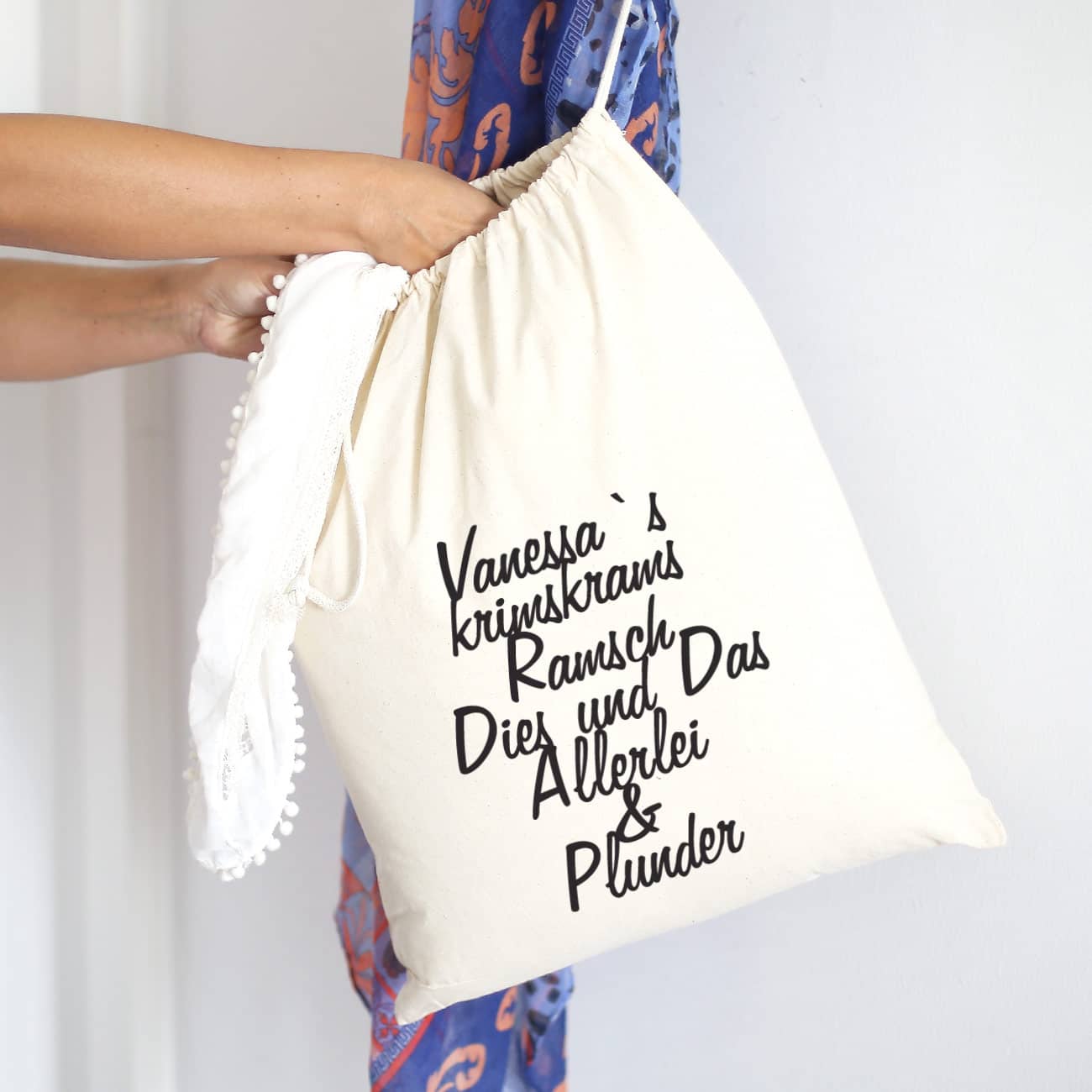 Baumwollsack für allerlei Krimskrams