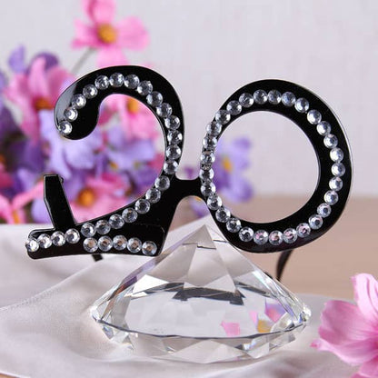 Brille mit Strass Steinchen zum 20. Geburtstag