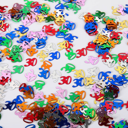 Zahl 30 als Konfetti zum Geburtstag