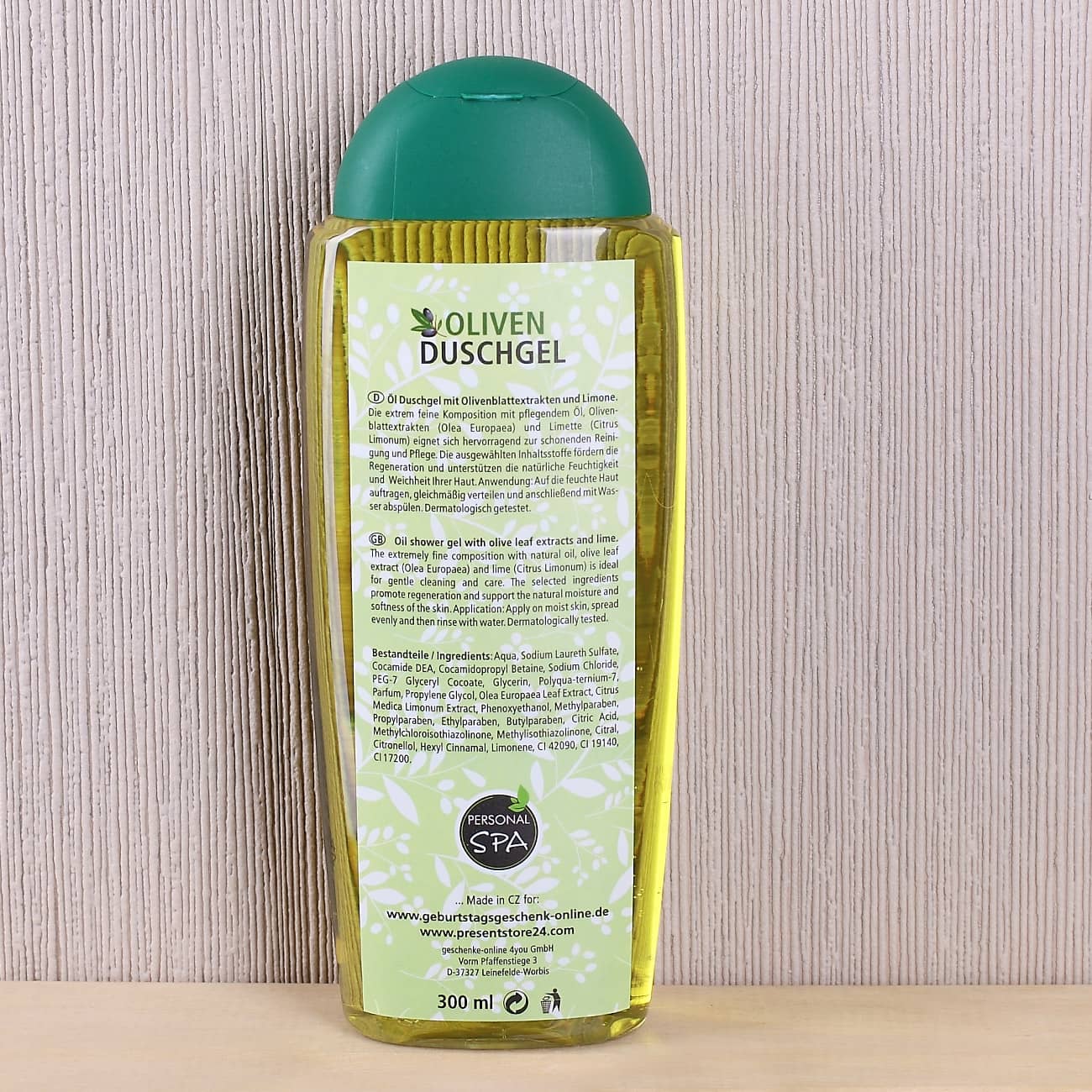 Duschgel vintage Rückseite