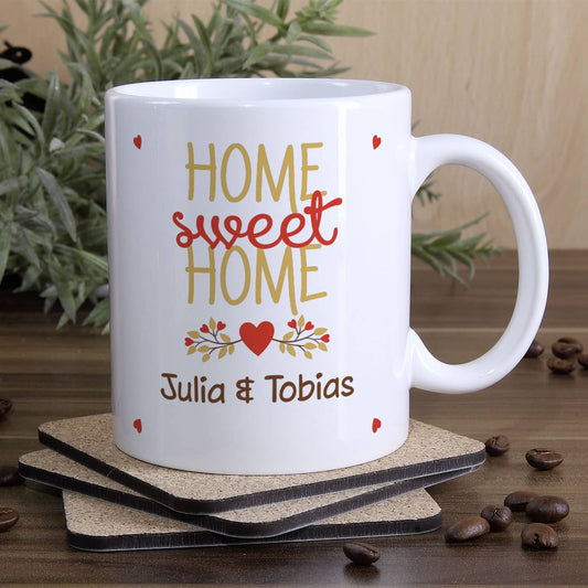 Tasse Home sweet Home mit Namen