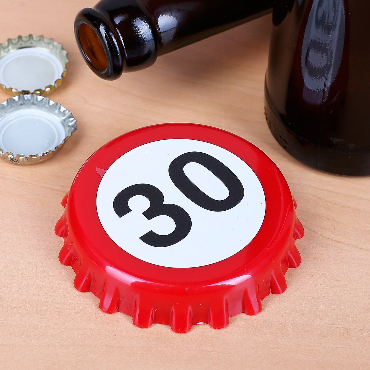 Flaschenöffner zum 30. Geburtstag im Kronkorken-Look