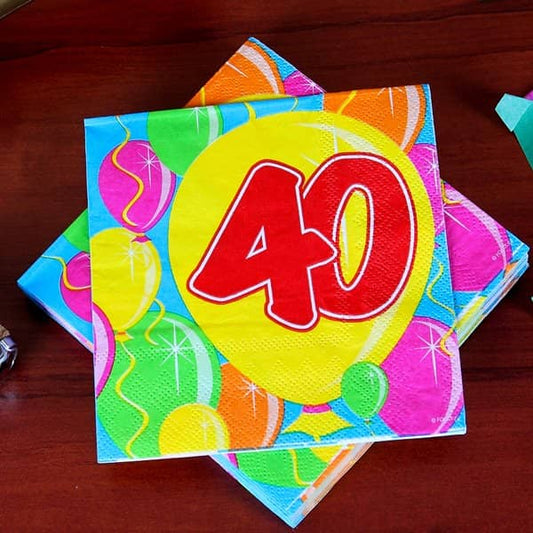 Geburtstagsservietten zum 40.