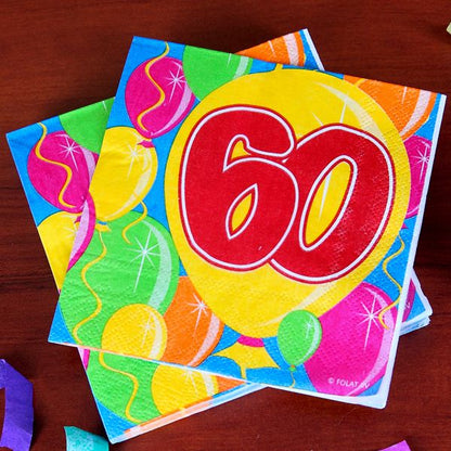 Geburtstagsserviette zum 60.