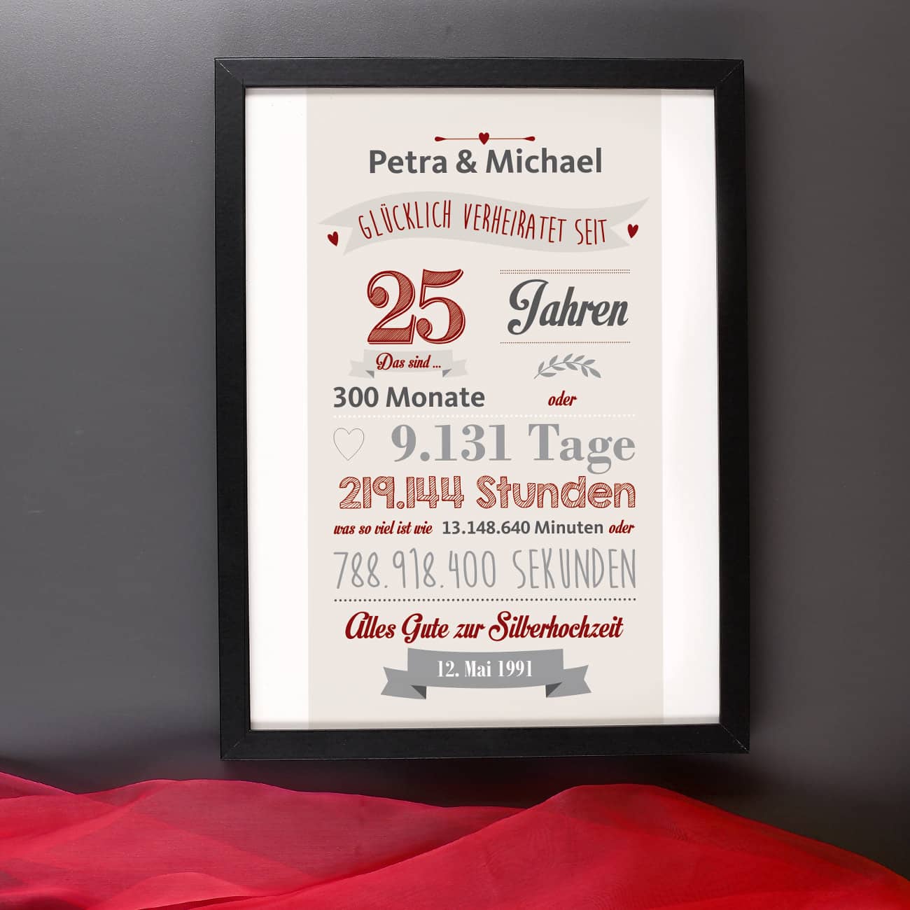 Silberhochzeit - Geschenk