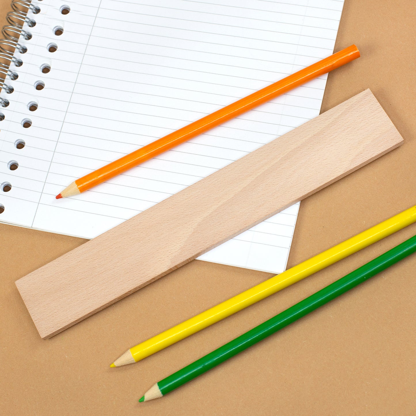 Rückseite des Holz Lineal