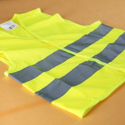 Vorderseite der Warnweste in leuchtendem Gelb