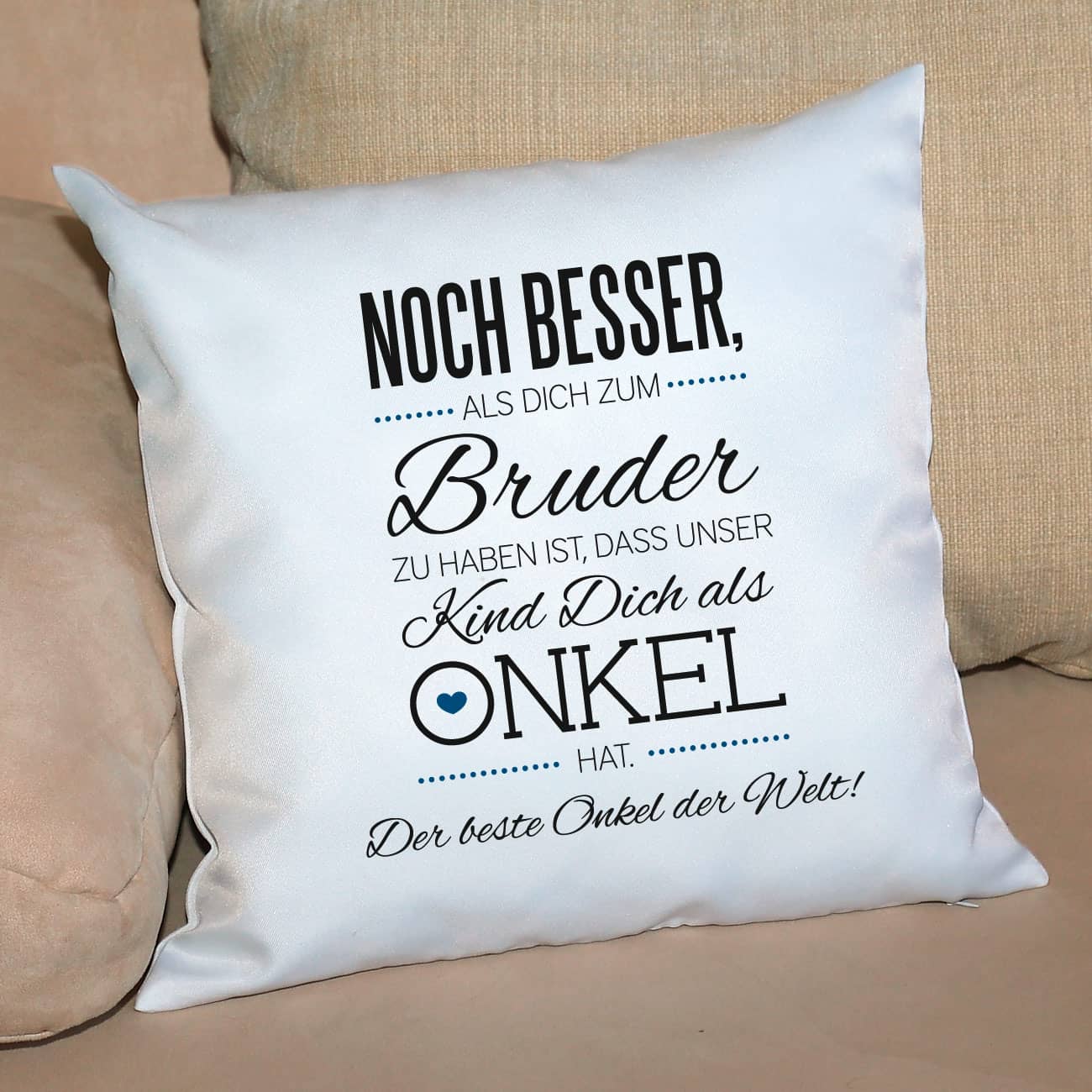 Kuschelkissen für den besten Onkel mit Wunschtext