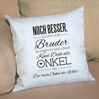Kuschelkissen für den besten Onkel mit Wunschtext